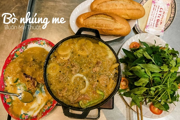 Bò nhúng me Buôn Mê Thuộc