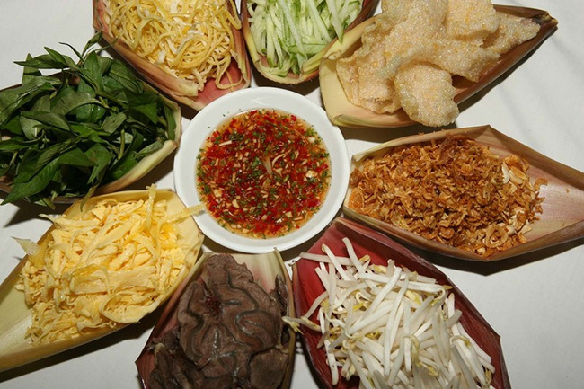 Bún bung hoa chuối Thái Bình