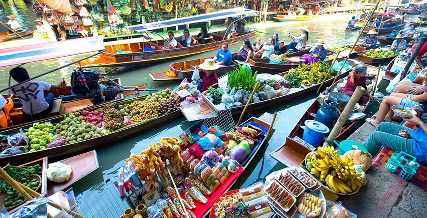 Chợ nổi Damnoen Saduak - Thái Lan